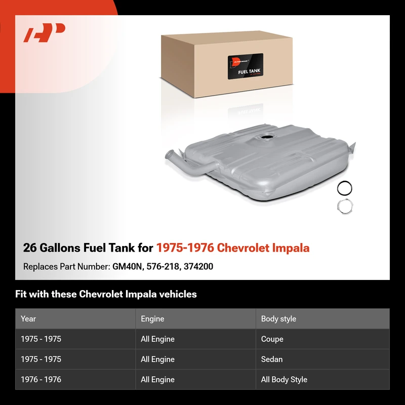26 Gallons Fuel Tank for 1975-1976 Chevrolet Impala
