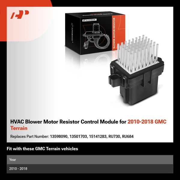 HVAC Blower Motor Resistor Control Module for 2010-2018 GMC Terrain