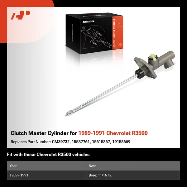 Clutch Master Cylinder for 1989-1991 Chevrolet R3500