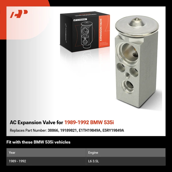 AC Expansion Valve for 1989-1992 BMW 535i