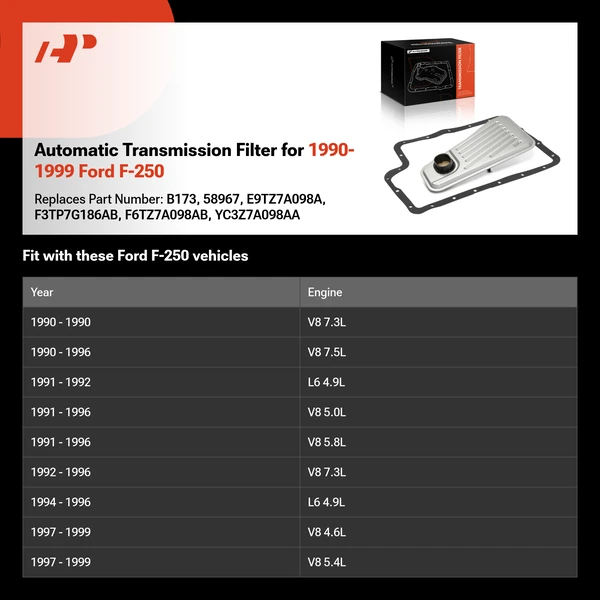 Automatic Transmission Filter for 1990-1999 Ford F-250