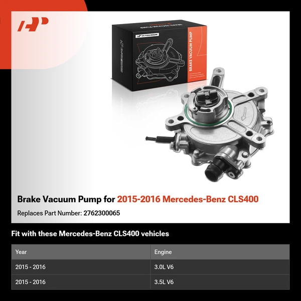 Brake Vacuum Pump for 2015-2016 Mercedes-Benz CLS400