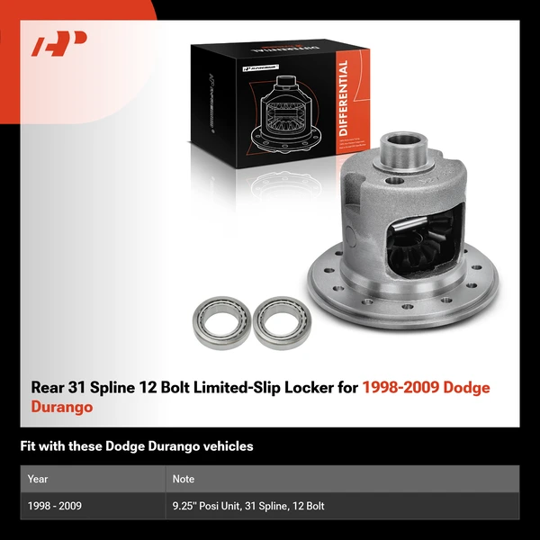 Rear 31 Spline 12 Bolt Limited-Slip Locker for 1998-2009 Dodge Durango
