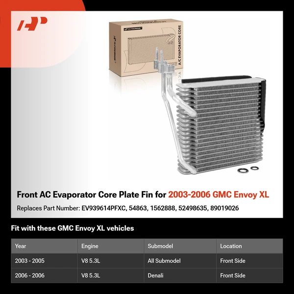 Front AC Evaporator Core Plate Fin for 2003-2006 GMC Envoy XL