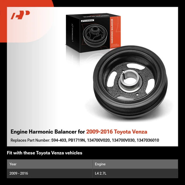 Engine Harmonic Balancer for 2009-2016 Toyota Venza