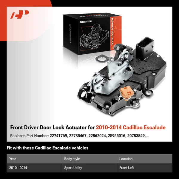 Front Driver Door Lock Actuator for 2010-2014 Cadillac Escalade