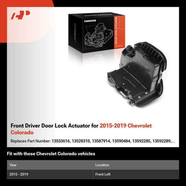 Front Driver Door Lock Actuator for 2015-2019 Chevrolet Colorado