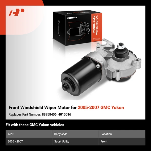 Front Windshield Wiper Motor for 2005-2007 GMC Yukon