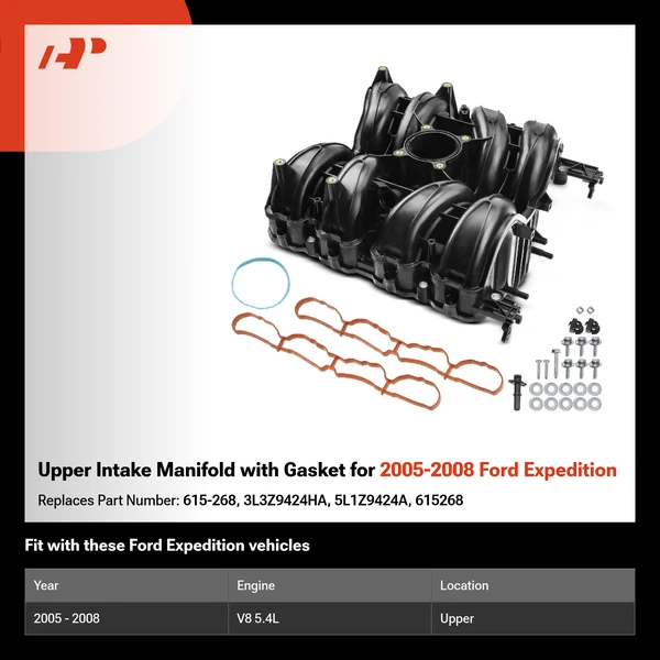 Upper Intake Manifold with Gasket for 2005-2008 Ford Expedition