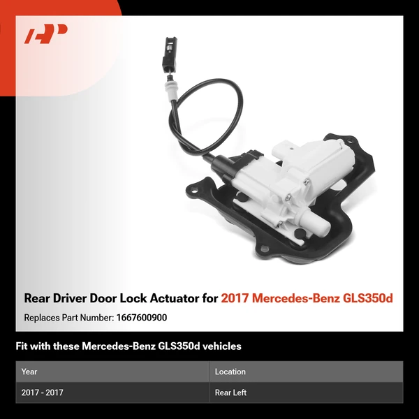 Rear Driver Door Lock Actuator for 2017 Mercedes-Benz GLS350d