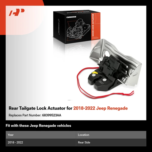 Rear Tailgate Lock Actuator for 2018-2022 Jeep Renegade