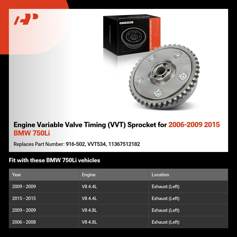 Engine Variable Valve Timing (VVT) Sprocket for 2006-2009 2015 BMW 750Li