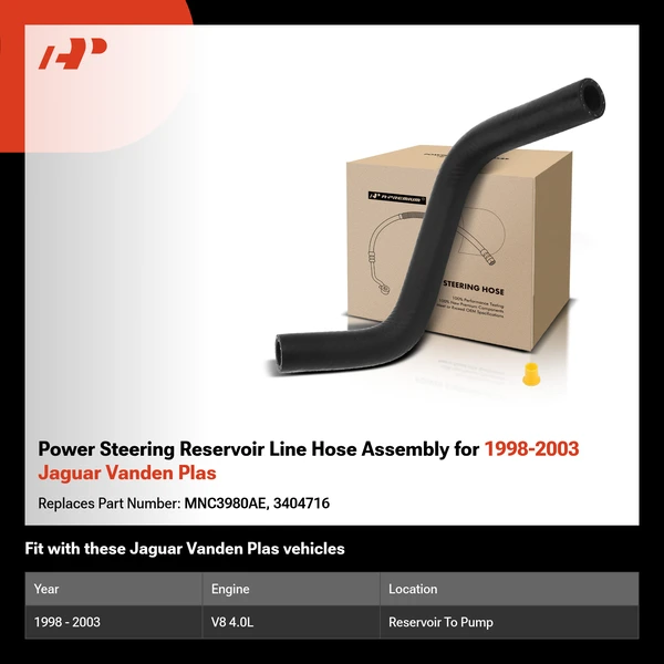 Power Steering Reservoir Line Hose Assembly for 1998-2003 Jaguar Vanden Plas