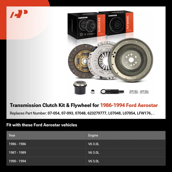 Transmission Clutch Kit & Flywheel for 1986-1994 Ford Aerostar