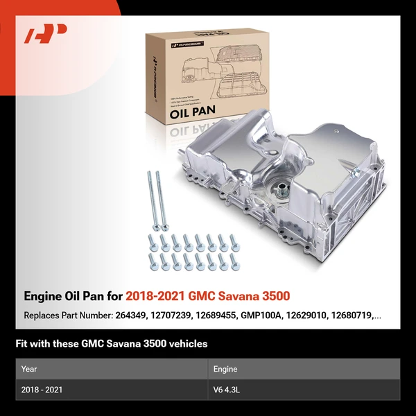 Engine Oil Pan for 2018-2021 GMC Savana 3500