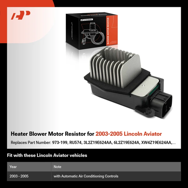 Heater Blower Motor Resistor for 2003-2005 Lincoln Aviator