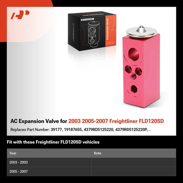 AC Expansion Valve for 2003 2005-2007 Freightliner FLD120SD