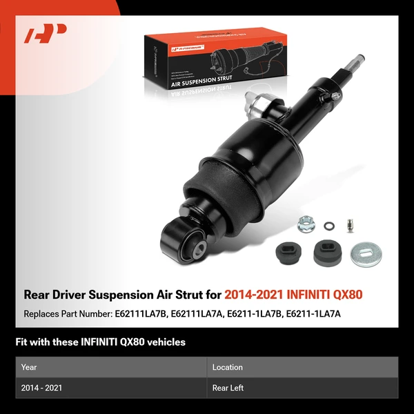 Rear Driver Suspension Air Strut for 2014-2021 INFINITI QX80