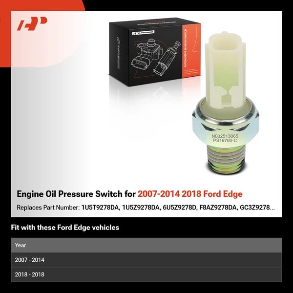 Engine Oil Pressure Switch for 2007-2014 2018 Ford Edge