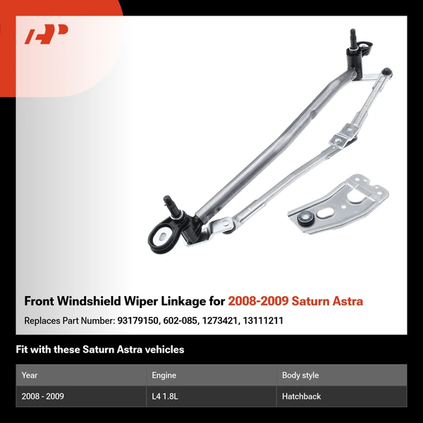 Front Windshield Wiper Linkage for 2008-2009 Saturn Astra
