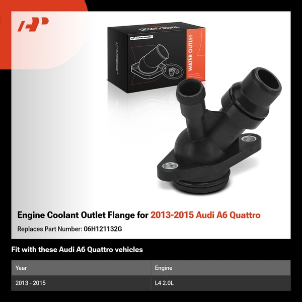 Engine Coolant Outlet Flange for 2013-2015 Audi A6 Quattro