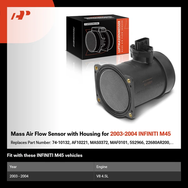 Mass Air Flow Sensor with Housing for 2003-2004 INFINITI M45
