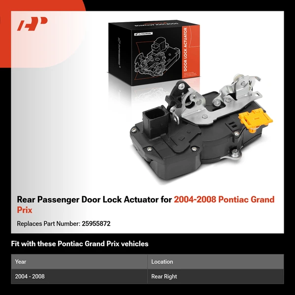 Rear Passenger Door Lock Actuator for 2004-2008 Pontiac Grand Prix