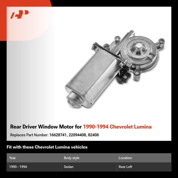 Rear Driver Window Motor for 1990-1994 Chevrolet Lumina