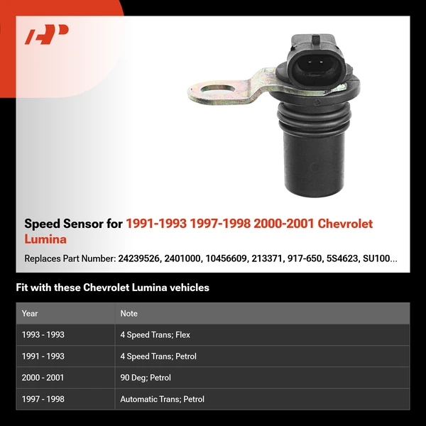 Speed Sensor for 1991-1993 1997-1998 2000-2001 Chevrolet Lumina