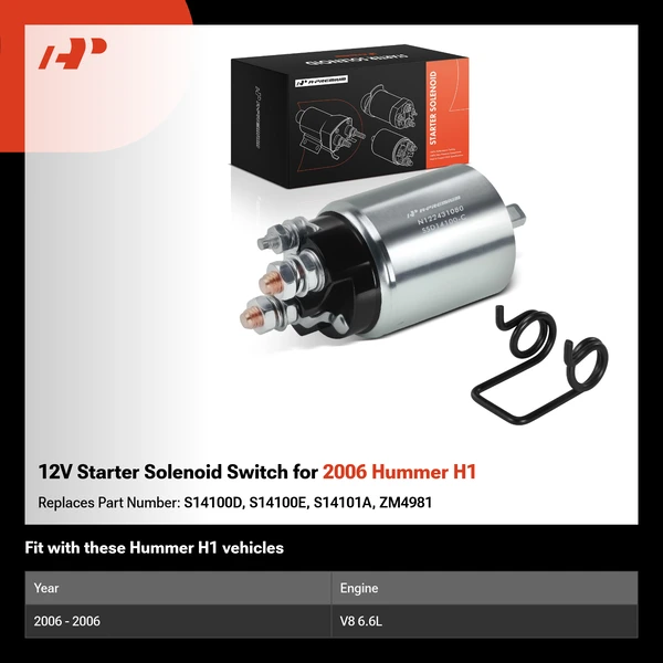 12V Starter Solenoid Switch for 2006 Hummer H1