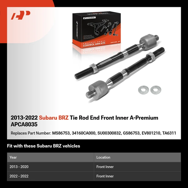 2013-2022 Subaru BRZ Tie Rod End Front Inner A-Premium APCA8035