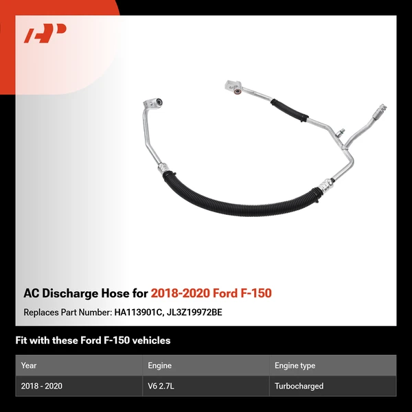 AC Discharge Hose for 2018-2020 Ford F-150