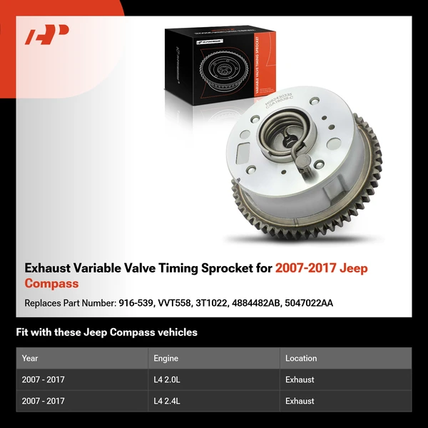 Exhaust Variable Valve Timing Sprocket for 2007-2017 Jeep Compass