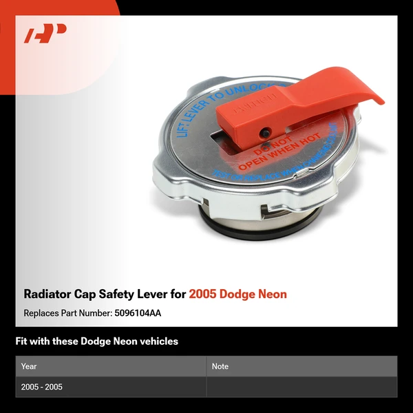 Radiator Cap Safety Lever for 2005 Dodge Neon