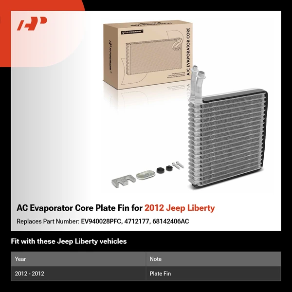 AC Evaporator Core Plate Fin for 2012 Jeep Liberty
