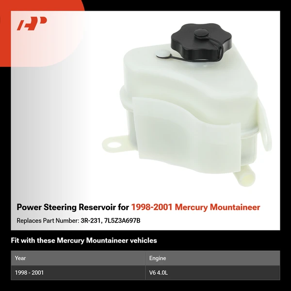 Power Steering Reservoir for 1998-2001 Mercury Mountaineer