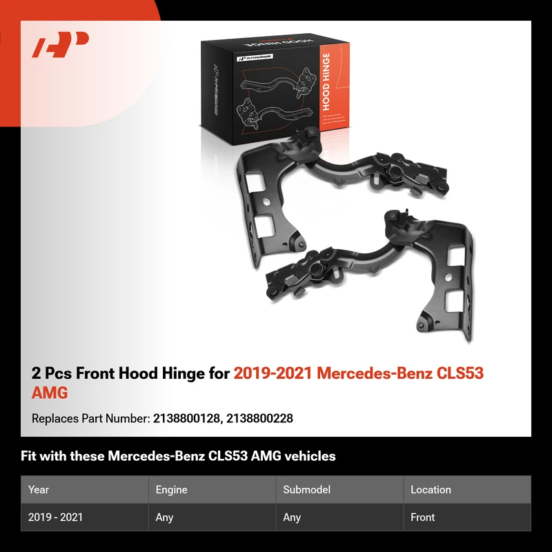 2 Pcs Front Hood Hinge for 2019-2021 Mercedes-Benz CLS53 AMG