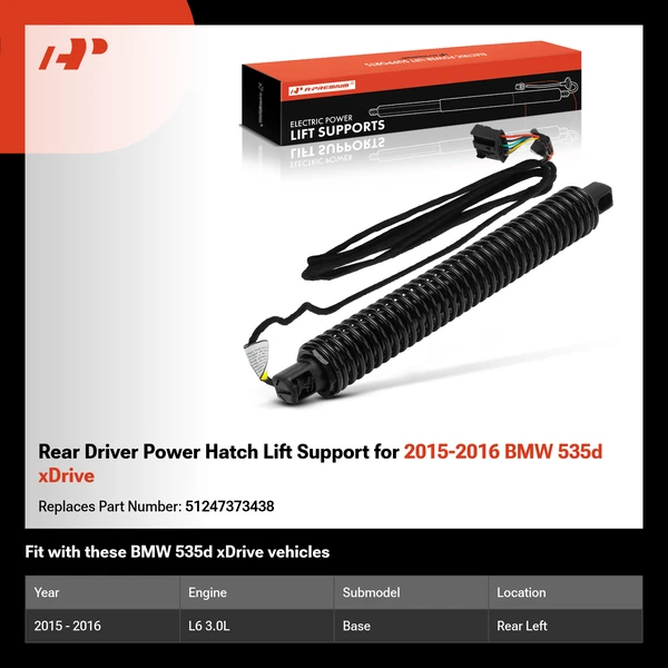 Rear Driver Power Hatch Lift Support for 2015-2016 BMW 535d xDrive