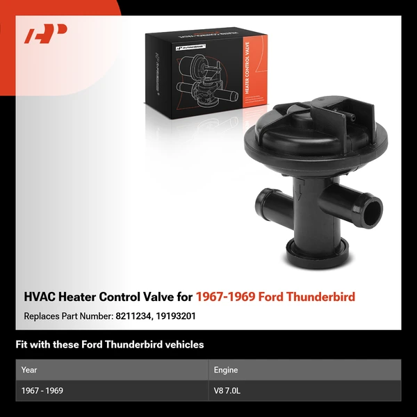 HVAC Heater Control Valve for 1967-1969 Ford Thunderbird