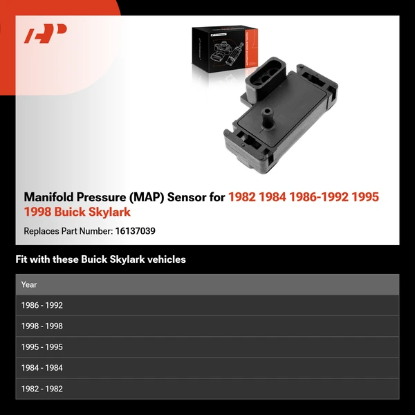 Manifold Pressure (MAP) Sensor for 1982 1984 1986-1992 1995 1998 Buick Skylark