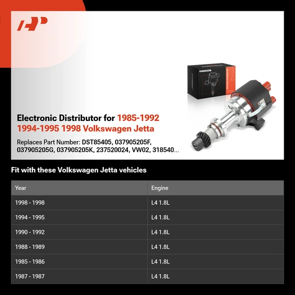 Electronic Distributor for 1985-1992 1994-1995 1998 Volkswagen Jetta