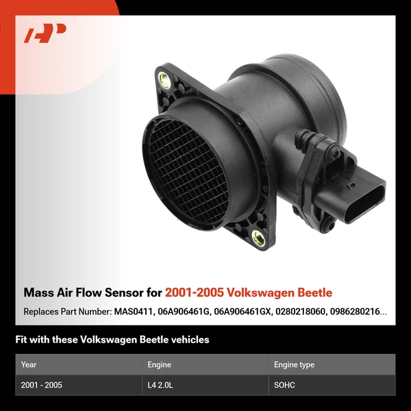 Mass Air Flow Sensor for 2001-2005 Volkswagen Beetle