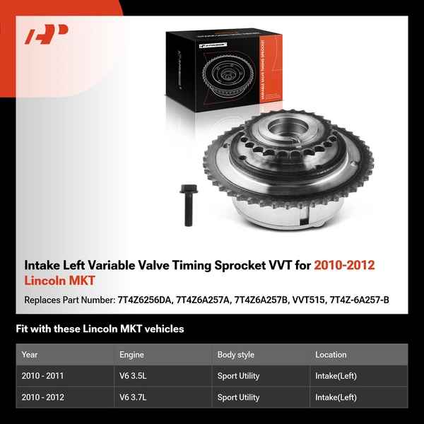 Intake Left Variable Valve Timing Sprocket VVT for 2010-2012 Lincoln MKT