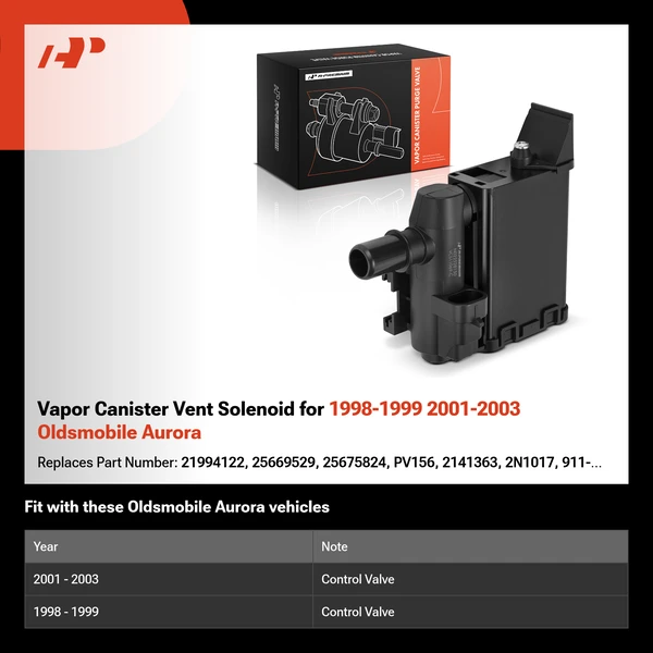 Vapor Canister Vent Solenoid for 1998-1999 2001-2003 Oldsmobile Aurora