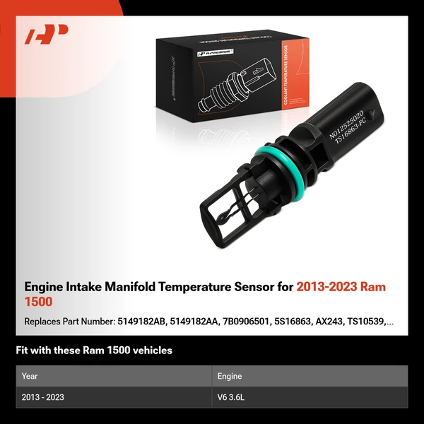 Engine Intake Manifold Temperature Sensor for 2013-2023 Ram 1500