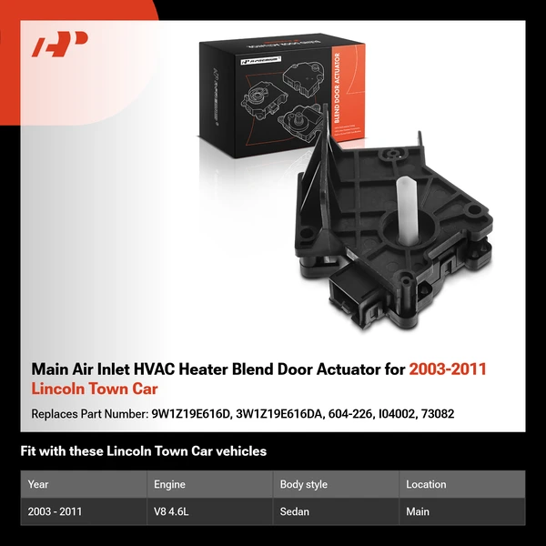 Main Air Inlet HVAC Heater Blend Door Actuator for 2003-2011 Lincoln Town Car