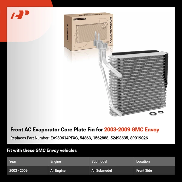 Front AC Evaporator Core Plate Fin for 2003-2009 GMC Envoy