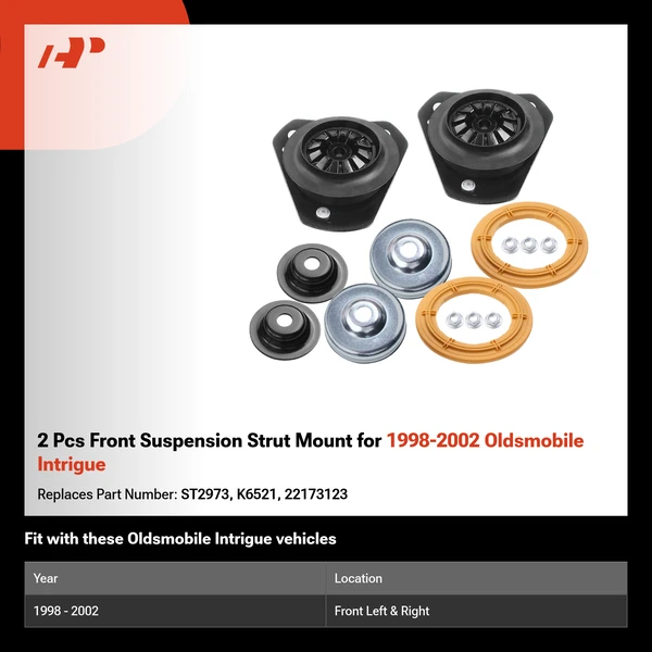 2 Pcs Front Suspension Strut Mount for 1998-2002 Oldsmobile Intrigue