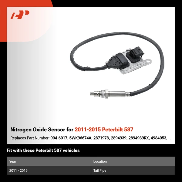 Nitrogen Oxide Sensor for 2011-2015 Peterbilt 587