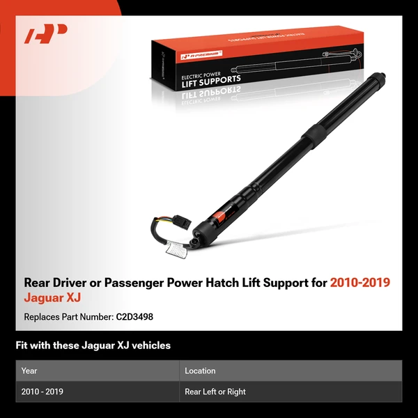 Rear Driver or Passenger Power Hatch Lift Support for 2010-2019 Jaguar XJ
